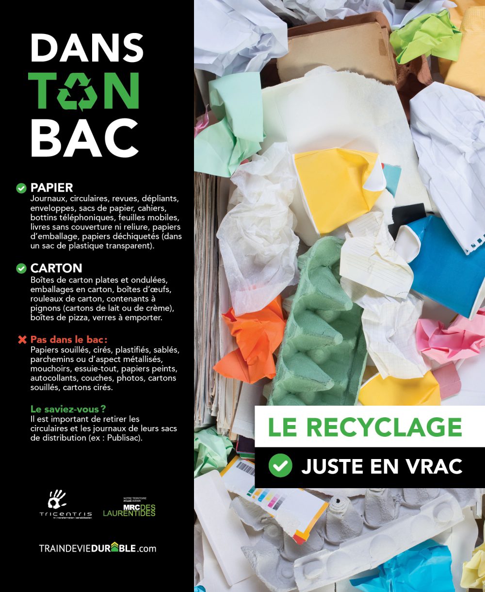 Distribution de sacs de papier pour la collecte des feuilles